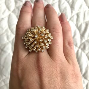 Stella&Dot Gold Trove Statement Ring SM/MD